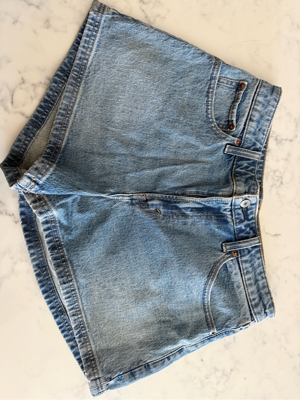 Abercrombie & Fitch Light Blue Denim Jean Shorts